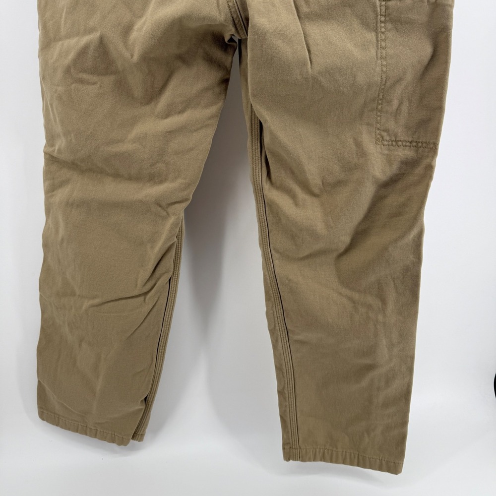 Carhartt Rugged Flex Relaxed Fit Knit Lined Canvas Utility Work Pants Tan 35x34 - Picture 8 of 11